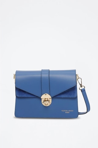 Sac bandoulière en cuir Mini Phoenix - Bleu