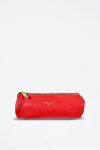 Trousse en cuir Laya - Rouge