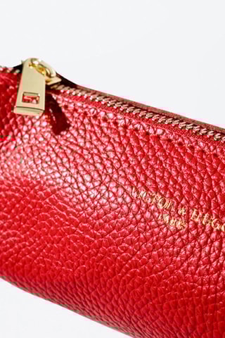 Trousse en cuir Laya - Rouge