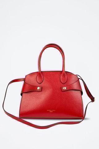 Mala de couro  - Vermelho