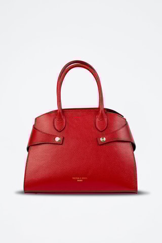 Mala de couro  - Vermelho