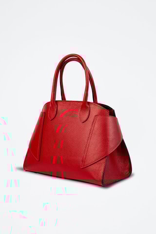 Mala de couro  - Vermelho