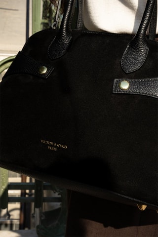 Mala de couro Luz  - Preto