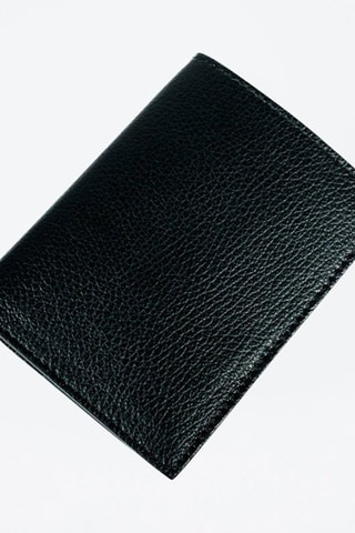 Porta-cartões em couro Dina - Preto