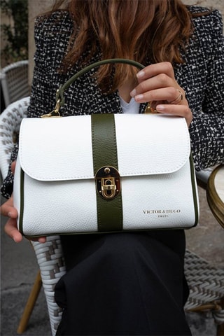 Sac bandoulière en cuir Giverny - Blanc