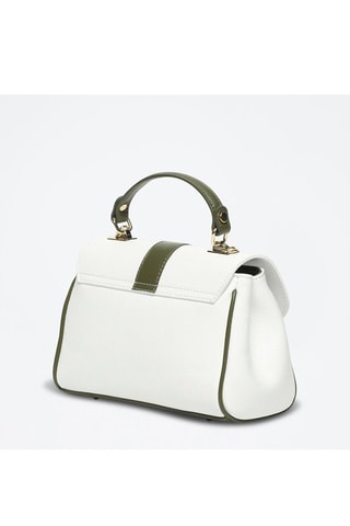 Sac bandoulière en cuir Giverny - Blanc