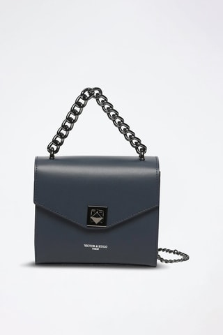 Sac bandoulière en cuir Thea - Bleu