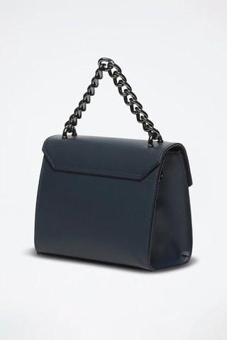 Sac bandoulière en cuir Thea - Bleu