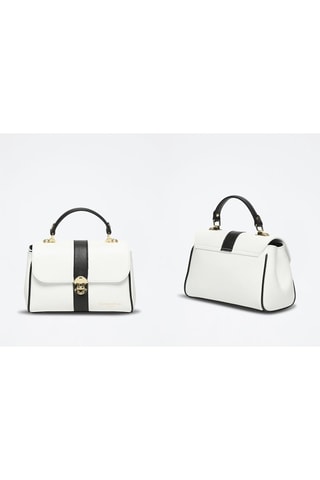 Sac bandoulière en cuir Giverny  - Blanc