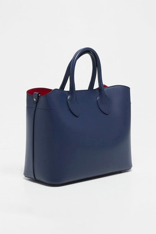 Mala de couro Nisa  - Azul