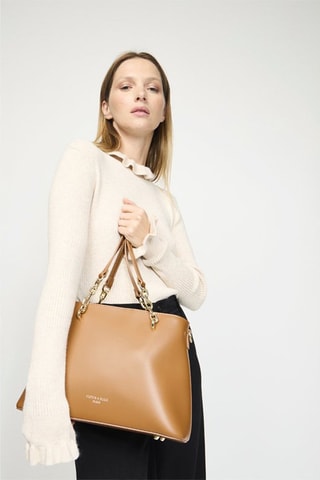 Sac à main en cuir Prague  - Marron