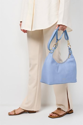 Sac bandoulière en cuir Oasis - Bleu