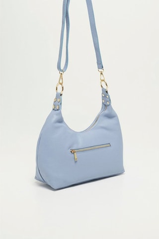 Sac bandoulière en cuir Oasis - Bleu