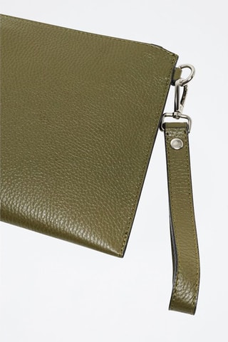 Pochette en cuir Leo - Vert