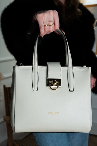 Sac à main en cuir Frida - Blanc