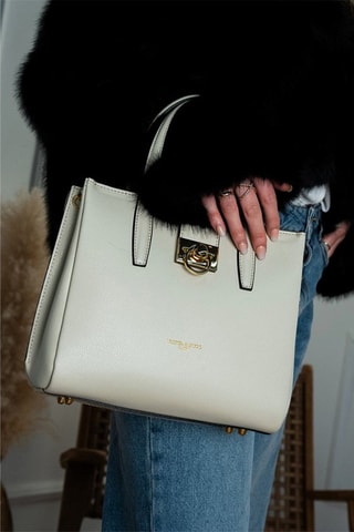 Sac à main en cuir Frida - Blanc