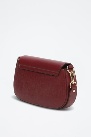 Sac porté épaule en cuir Nour - Doré et rouge