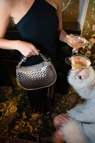 Mala de couro Leana - Bronze - Castanho