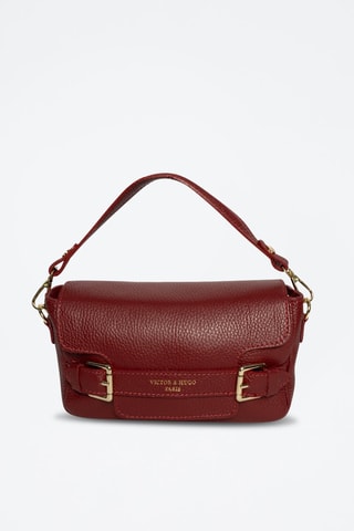 Sac bandoulière en cuir Lyana  - Rouge