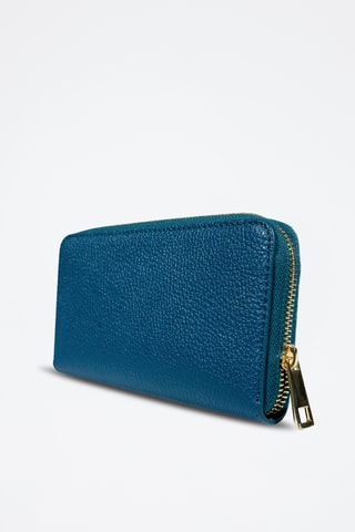 Compagnon en cuir Selma - Bleu