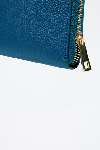 Compagnon en cuir Selma - Bleu