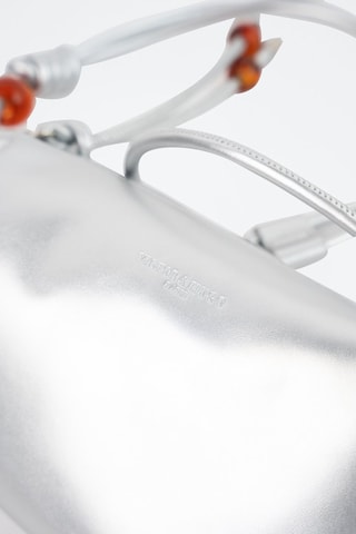 Mala de ombro em couro Aina  - Prateado