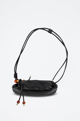 Mala de ombro em couro Aina  - Preto