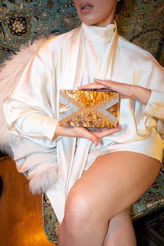 Mala a tiracolo Crysta  - Castanho