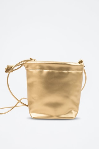 Mala bucket em couro Elva  - Dourado