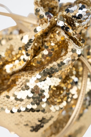 Mala bucket com lantejoulas Neza  - Dourado