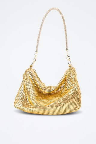 Mala de ombro com lantejoulas Sima  - Dourado