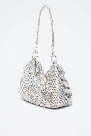 Mala de ombro com lantejoulas Sima  - Prateado