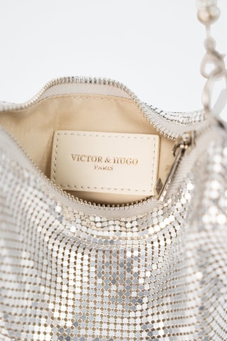 Mala de ombro com lantejoulas Sima  - Prateado