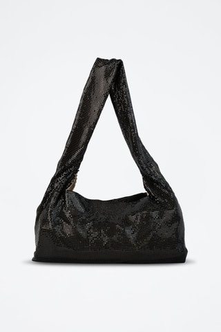 Mala de ombro com lantejoulas Vika  - Preto