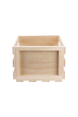 Caisse vinyles Bolaris - 75 albums - Bois naturel