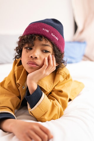 Bonnet en laine - Bleu - Enfant