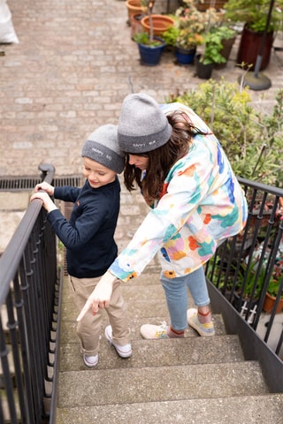 Bonnet en laine  - Gris - Enfant