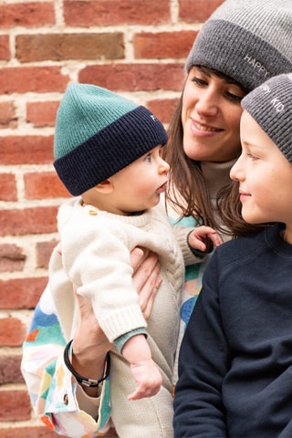 Bonnet en laine  - Gris - Enfant