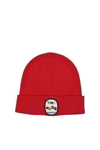 Bonnet en coton biologique - Rouge - Enfant