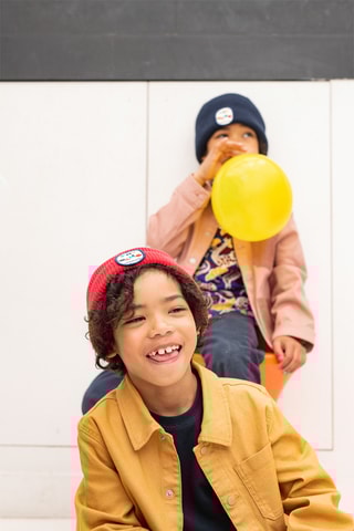 Bonnet en coton biologique - Rouge - Enfant