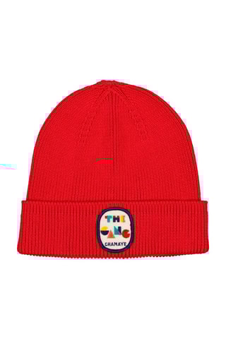 Bonnet en coton biologique - Rouge - Enfant