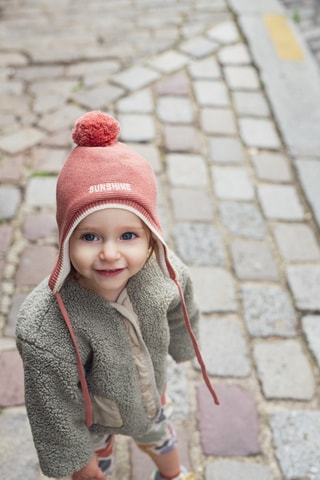 Bonnet en coton biologique Sunshine - Rose - Enfant