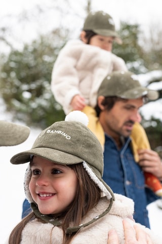 Chapka en velours Ciao Bambino - Kaki - Enfant