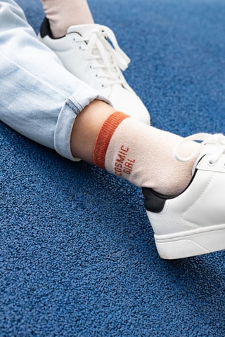 Chaussettes Cosmic Girl - Rose poudré et camel - Enfant