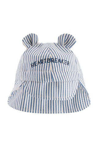 Bob à oreilles Heartbreaker - Blanc et bleu - Enfant