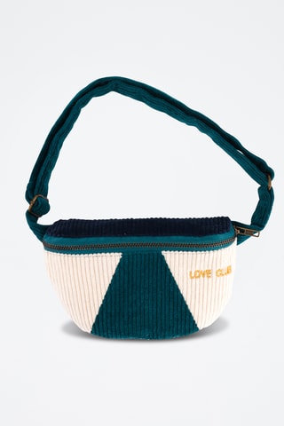 Sac banane en velours Love Club - Bleu pétrole - Enfant