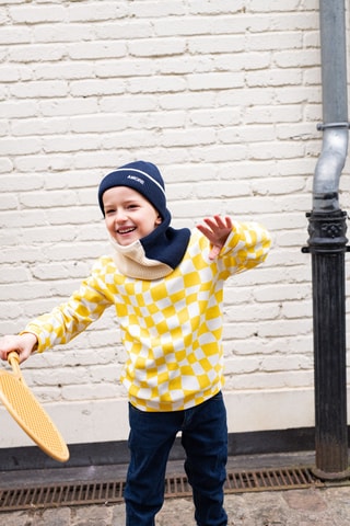 Bonnet en coton biologique Amore - Bleu marine - Enfant