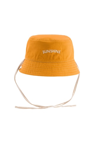 Bob réversible Sunshine - Ecru et moutarde - Enfant