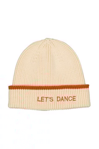 Bonnet en coton biologique Let's dance - Ecru et caramel - Enfant