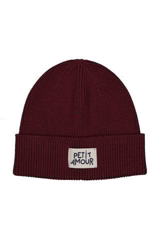 Bonnet en coton biologique Petit Amour - Bordeaux - Enfant